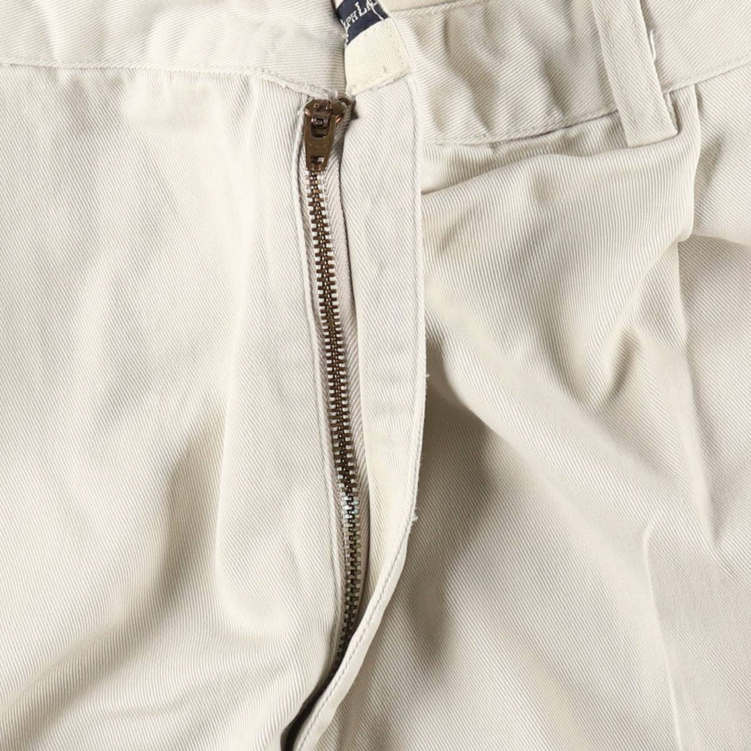 Ralph Lauren POLO RALPH LAUREN HAMMOND PANT Two-pleat Chino Pants Men's W35 equivalent cotton ivory Vintage Second Hand
