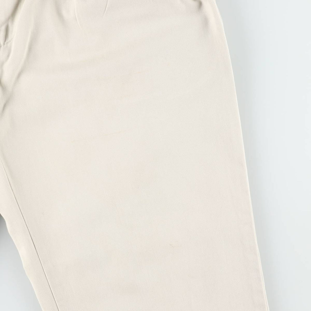 Ralph Lauren POLO RALPH LAUREN HAMMOND PANT Two-pleat Chino Pants Men's W35 equivalent cotton ivory Vintage Second Hand
