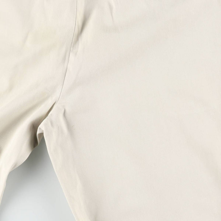 Ralph Lauren POLO RALPH LAUREN HAMMOND PANT Two-pleat Chino Pants Men's W35 equivalent cotton ivory Vintage Second Hand