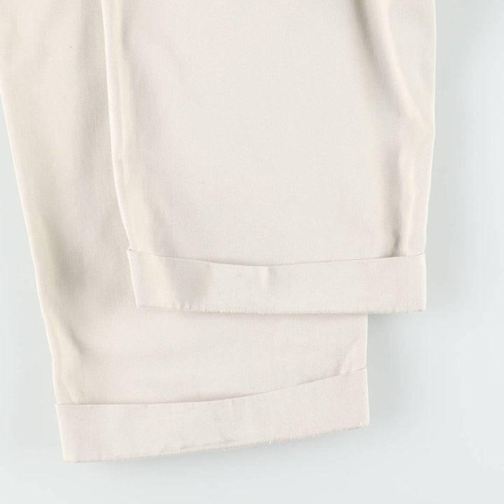 Ralph Lauren POLO RALPH LAUREN HAMMOND PANT Two-pleat Chino Pants Men's W35 equivalent cotton ivory Vintage Second Hand