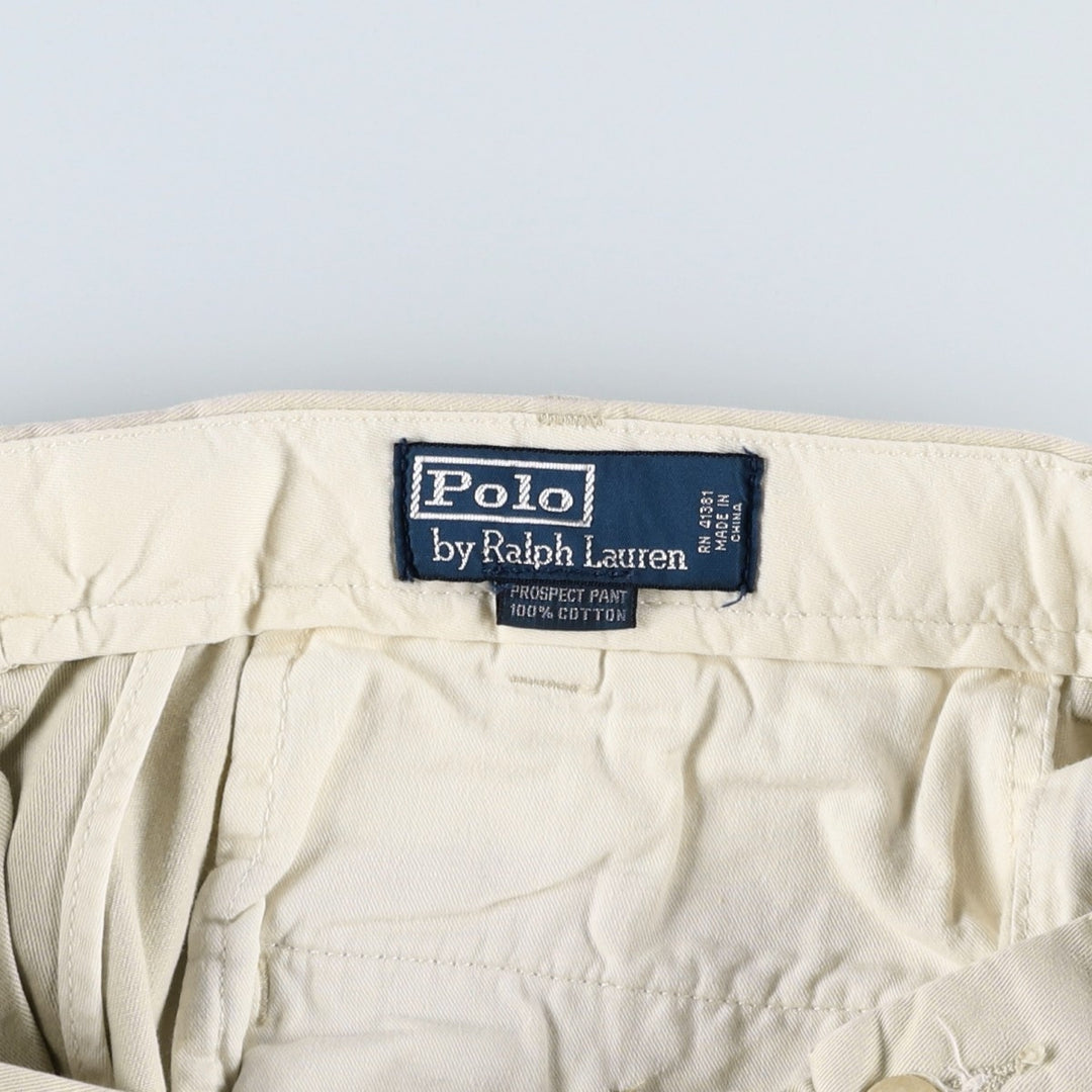 Ralph Lauren POLO by Ralph Lauren PROSPECT PANT Chino pants for men, equivalent to w34 cotton Beige type Vintage Second Hand