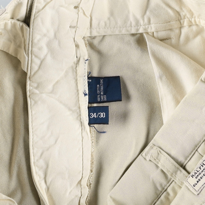 Ralph Lauren POLO by Ralph Lauren PROSPECT PANT Chino pants for men, equivalent to w34 cotton Beige type Vintage Second Hand