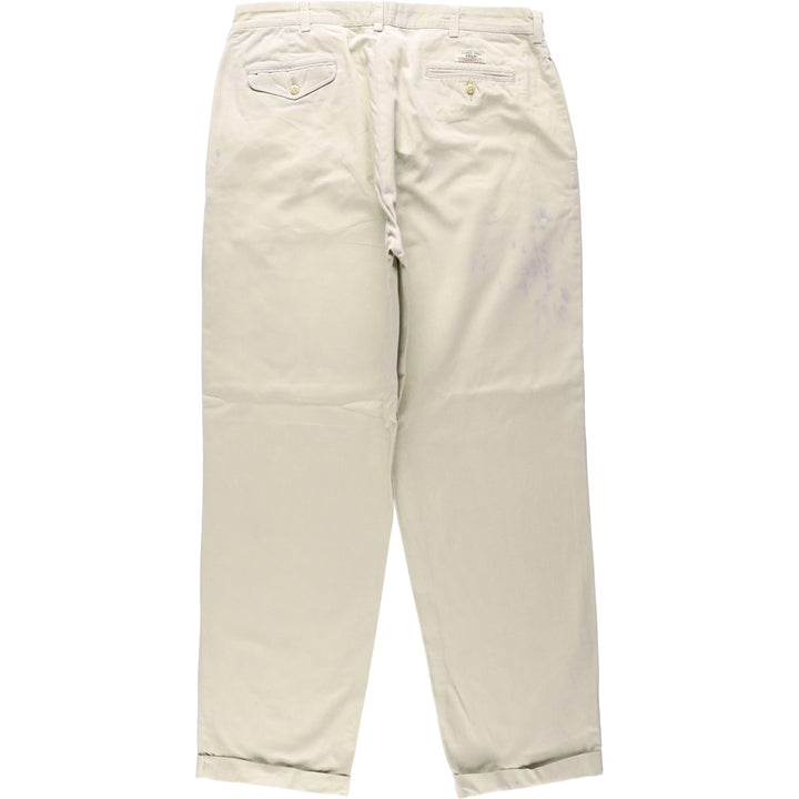 Ralph Lauren POLO RALPH LAUREN HAMMOND PANT, two-pleat chino pants, men's size W37 cotton Beige type Vintage Second Hand