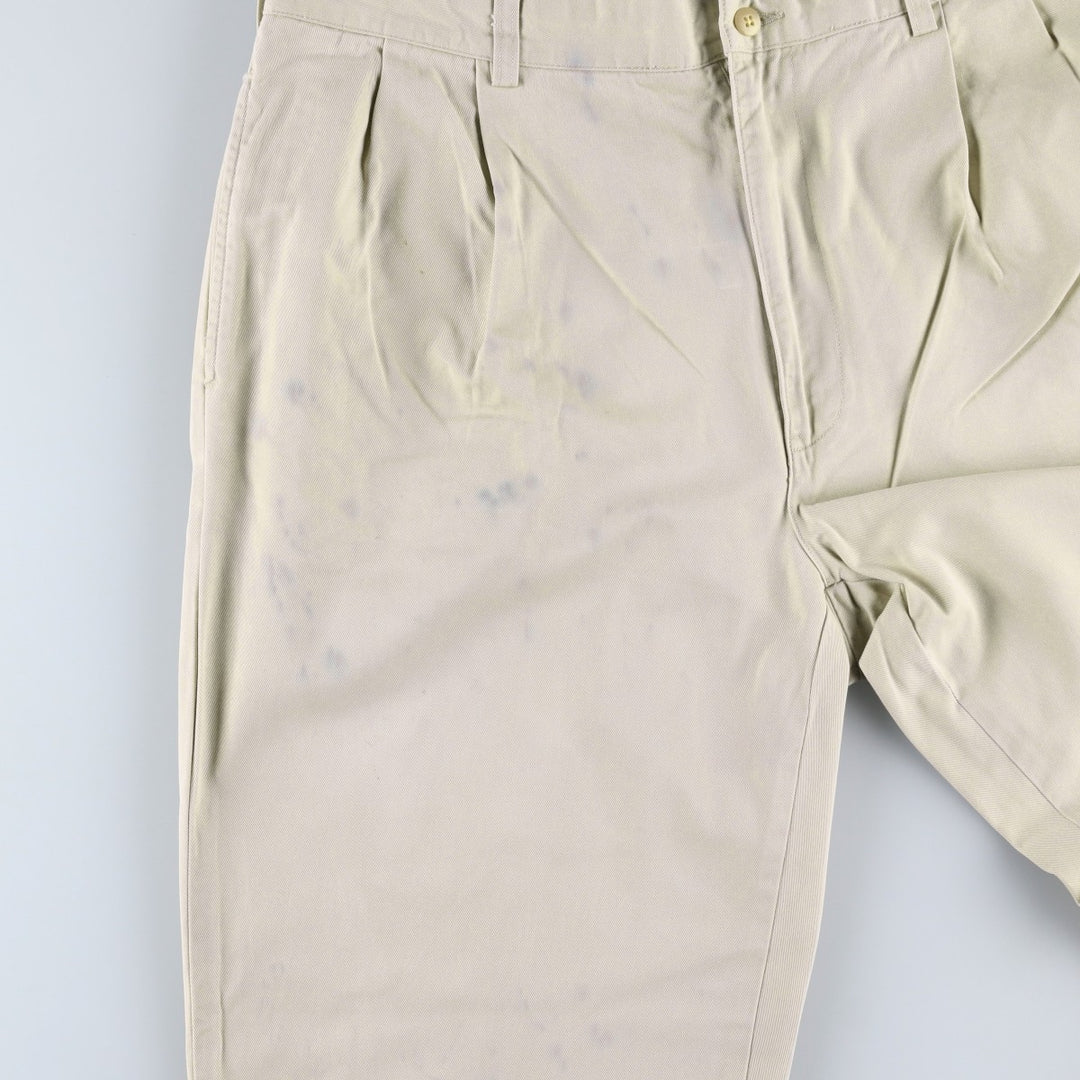 Ralph Lauren POLO RALPH LAUREN HAMMOND PANT, two-pleat chino pants, men's size W37 cotton Beige type Vintage Second Hand