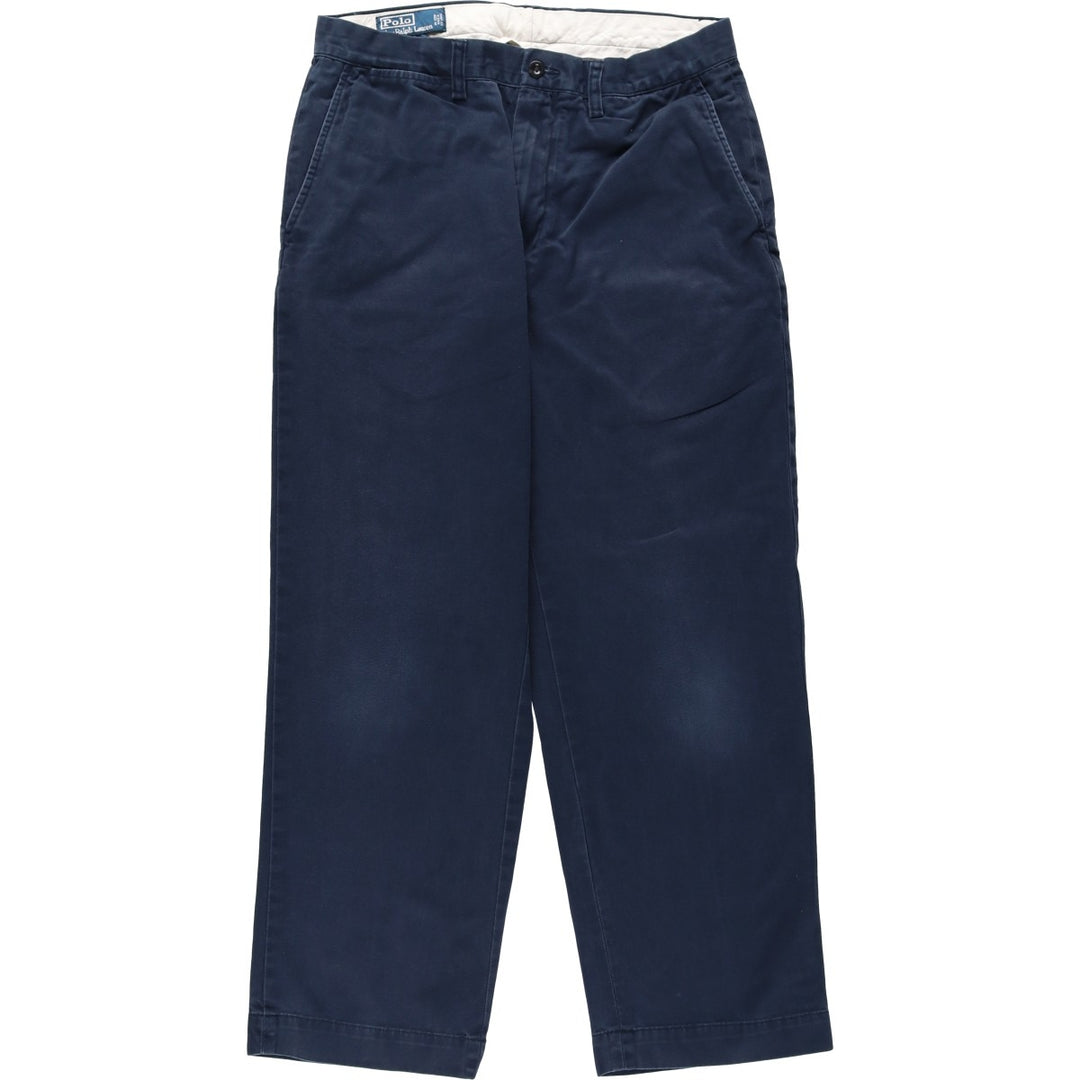 Ralph Lauren POLO by Ralph Lauren PRESTON PANT Chino pants for men, equivalent to W32 cotton navy blue type Vintage Second Hand