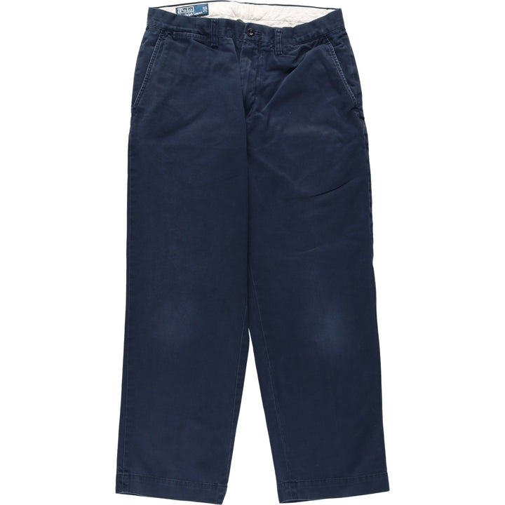 Ralph Lauren POLO by Ralph Lauren PRESTON PANT Chino pants for men, equivalent to W32 cotton navy blue type Vintage Second Hand