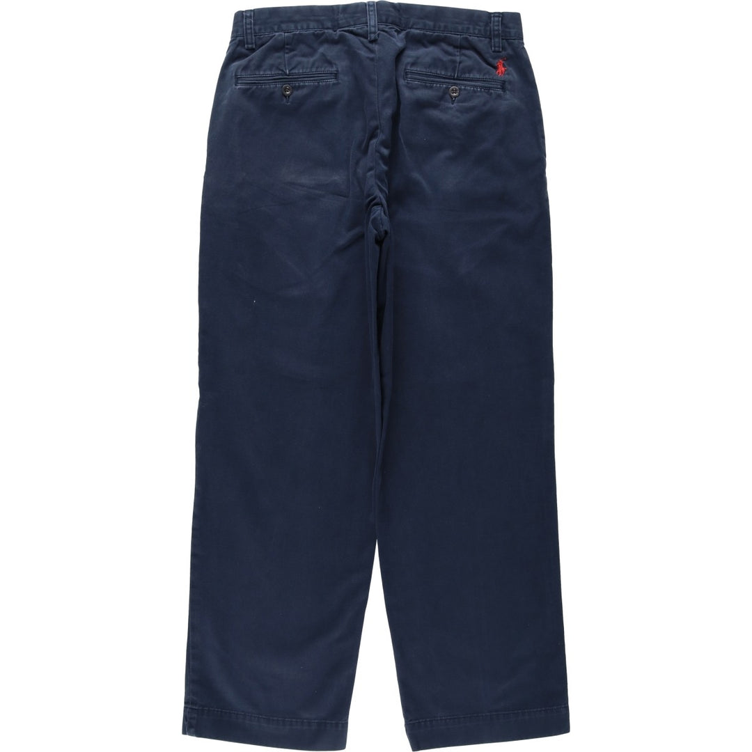 Ralph Lauren POLO by Ralph Lauren PRESTON PANT Chino pants for men, equivalent to W32 cotton navy blue type Vintage Second Hand