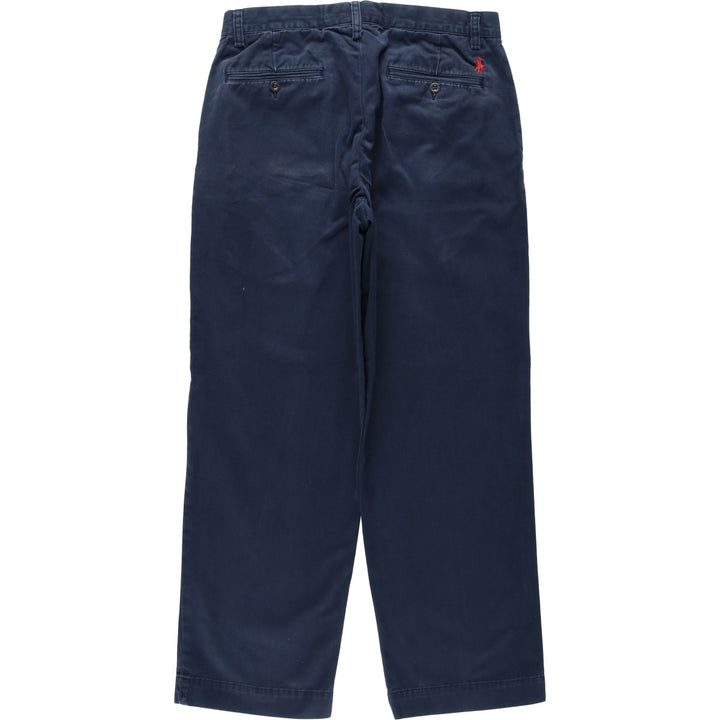 Ralph Lauren POLO by Ralph Lauren PRESTON PANT Chino pants for men, equivalent to W32 cotton navy blue type Vintage Second Hand