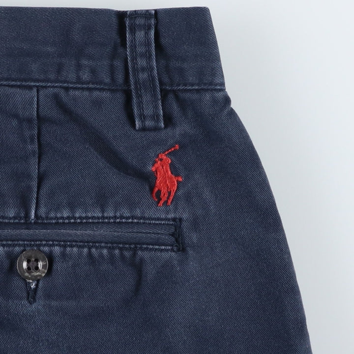 Ralph Lauren POLO by Ralph Lauren PRESTON PANT Chino pants for men, equivalent to W32 cotton navy blue type Vintage Second Hand
