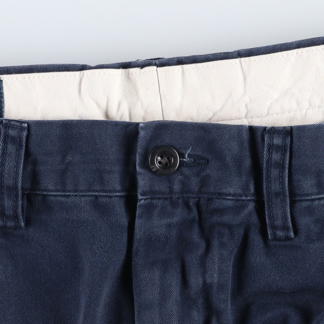 Ralph Lauren POLO by Ralph Lauren PRESTON PANT Chino pants for men, equivalent to W32 cotton navy blue type Vintage Second Hand