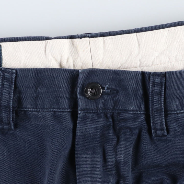 Ralph Lauren POLO by Ralph Lauren PRESTON PANT Chino pants for men, equivalent to W32 cotton navy blue type Vintage Second Hand