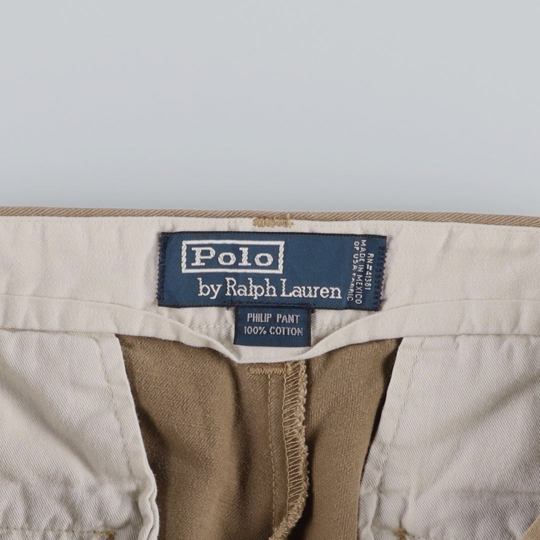 Ralph Lauren POLO by Ralph Lauren PHILIP PANT Chino Pants, Men's W30 equivalent. cotton brown type Vintage Second Hand