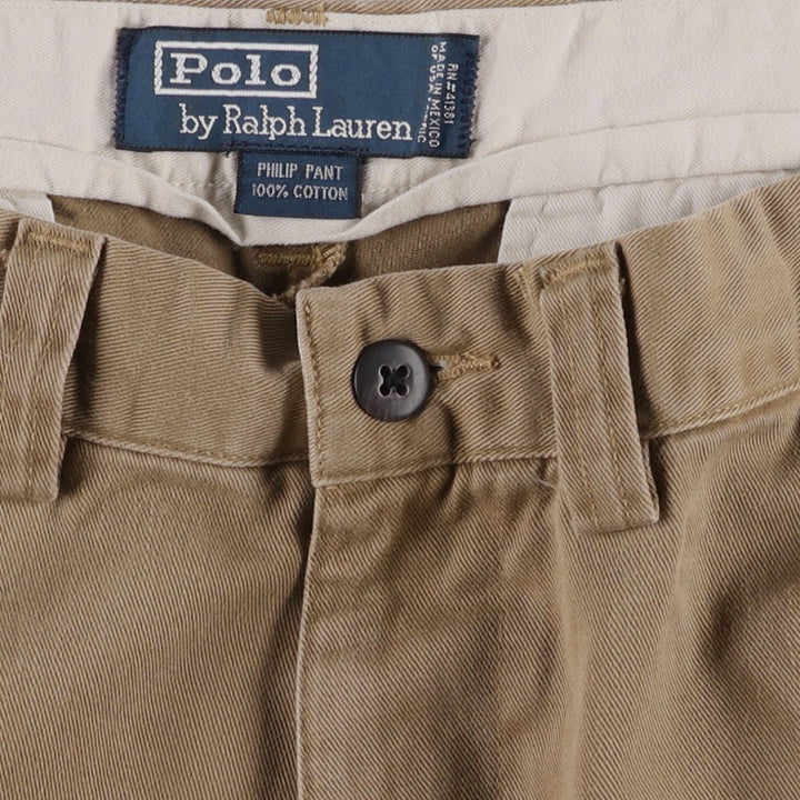 Ralph Lauren POLO by Ralph Lauren PHILIP PANT Chino Pants, Men's W30 equivalent. cotton brown type Vintage Second Hand