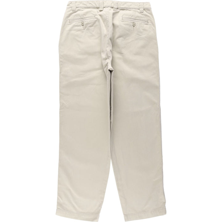 Ralph Lauren POLO JEANS COMPANY Two-Pleat Chino Pants, Men's Size W34 (approx.) cotton Beige type Vintage Second Hand
