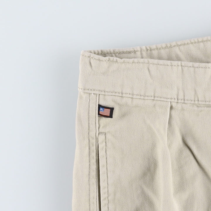 Ralph Lauren POLO JEANS COMPANY Two-Pleat Chino Pants, Men's Size W34 (approx.) cotton Beige type Vintage Second Hand