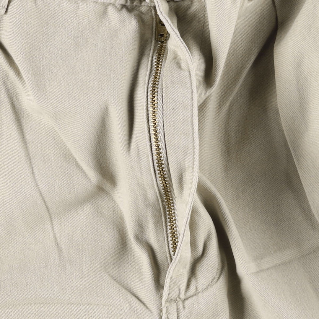 Ralph Lauren POLO JEANS COMPANY Two-Pleat Chino Pants, Men's Size W34 (approx.) cotton Beige type Vintage Second Hand