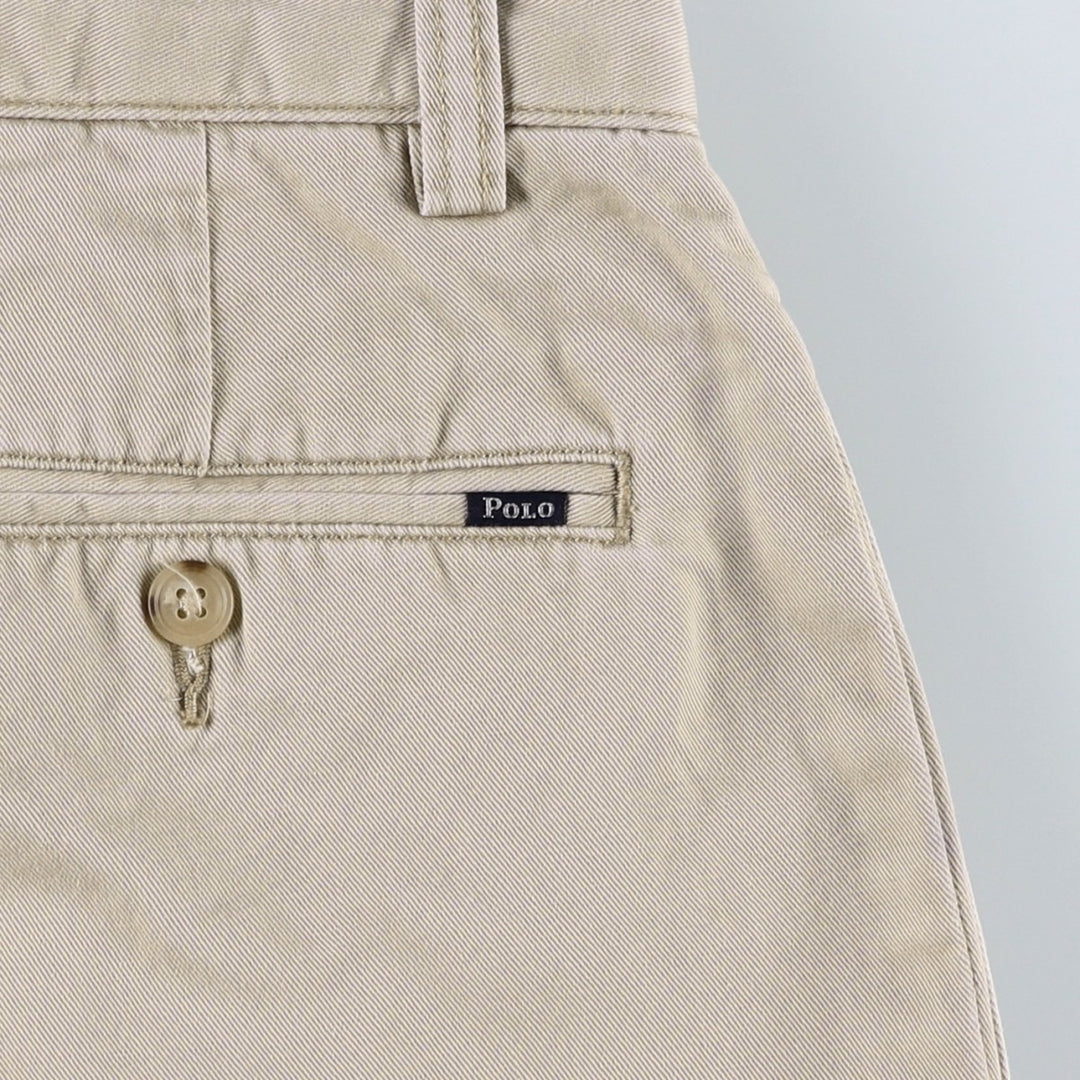 Ralph Lauren POLO by Ralph Lauren Classic Fit Two-Pleated Chino Pants, Men's, Size W32 cotton Beige type Vintage Second Hand