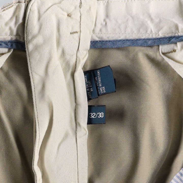 Ralph Lauren POLO by Ralph Lauren Classic Fit Two-Pleated Chino Pants, Men's, Size W32 cotton Beige type Vintage Second Hand