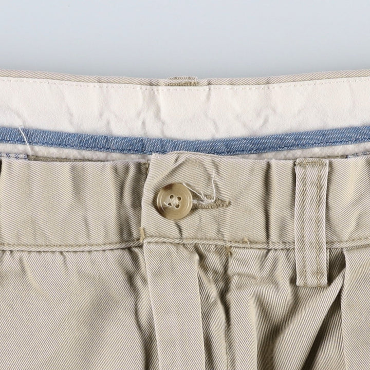 Ralph Lauren POLO by Ralph Lauren Classic Fit Two-Pleated Chino Pants, Men's, Size W32 cotton Beige type Vintage Second Hand