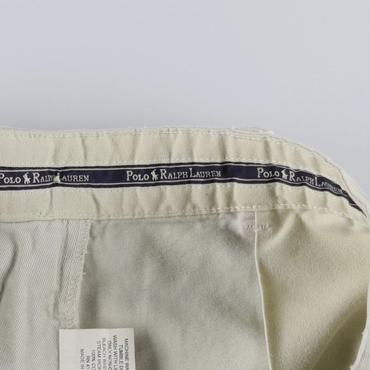 Ralph Lauren Polo Ralph Lauren Chino Pants, Made in USA, Men's Size W34 (approx.) cotton Beige type Vintage Second Hand