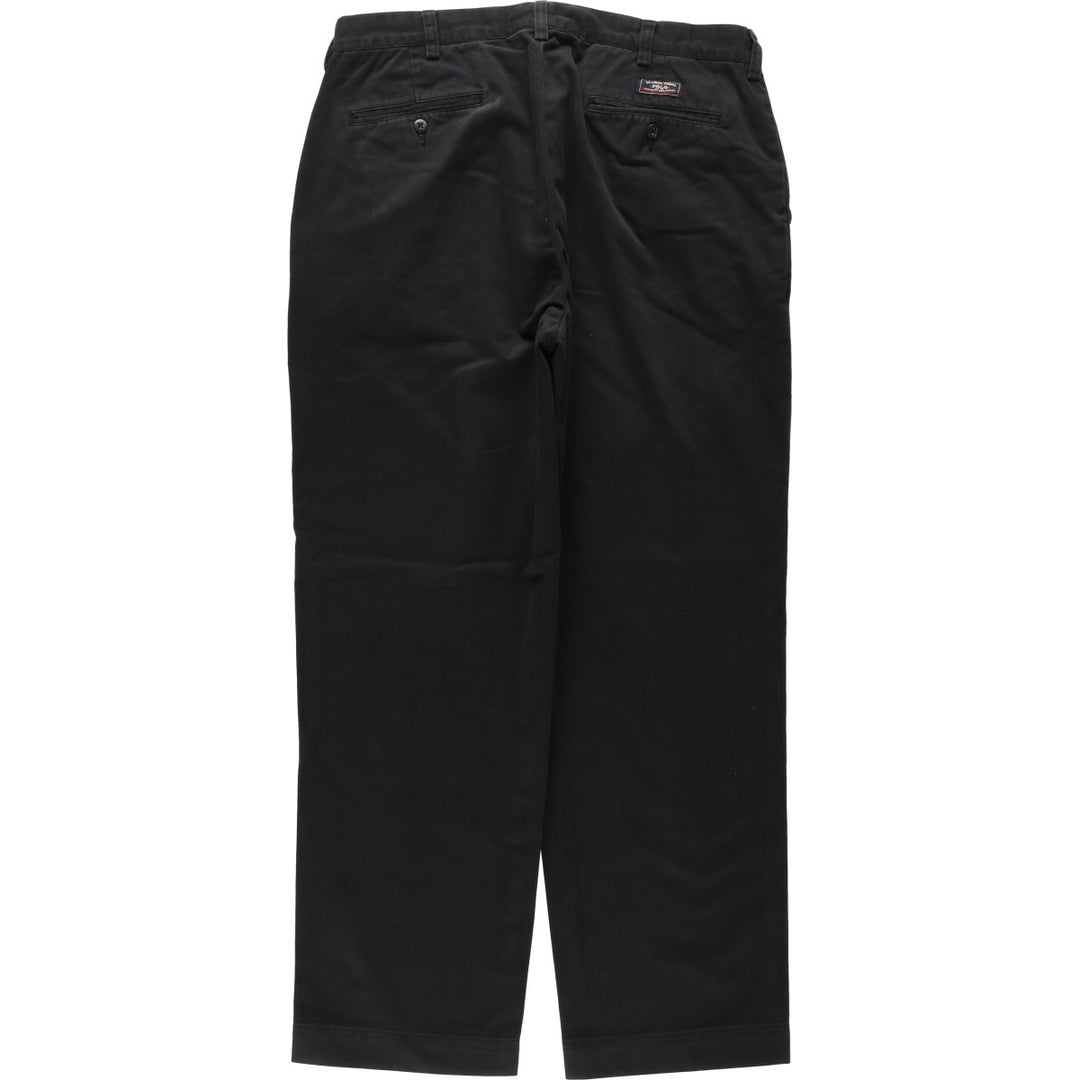 Ralph Lauren POLO by Ralph Lauren PROSPECT PANT Chino pants for men, equivalent to w35 cotton black type Vintage Second Hand