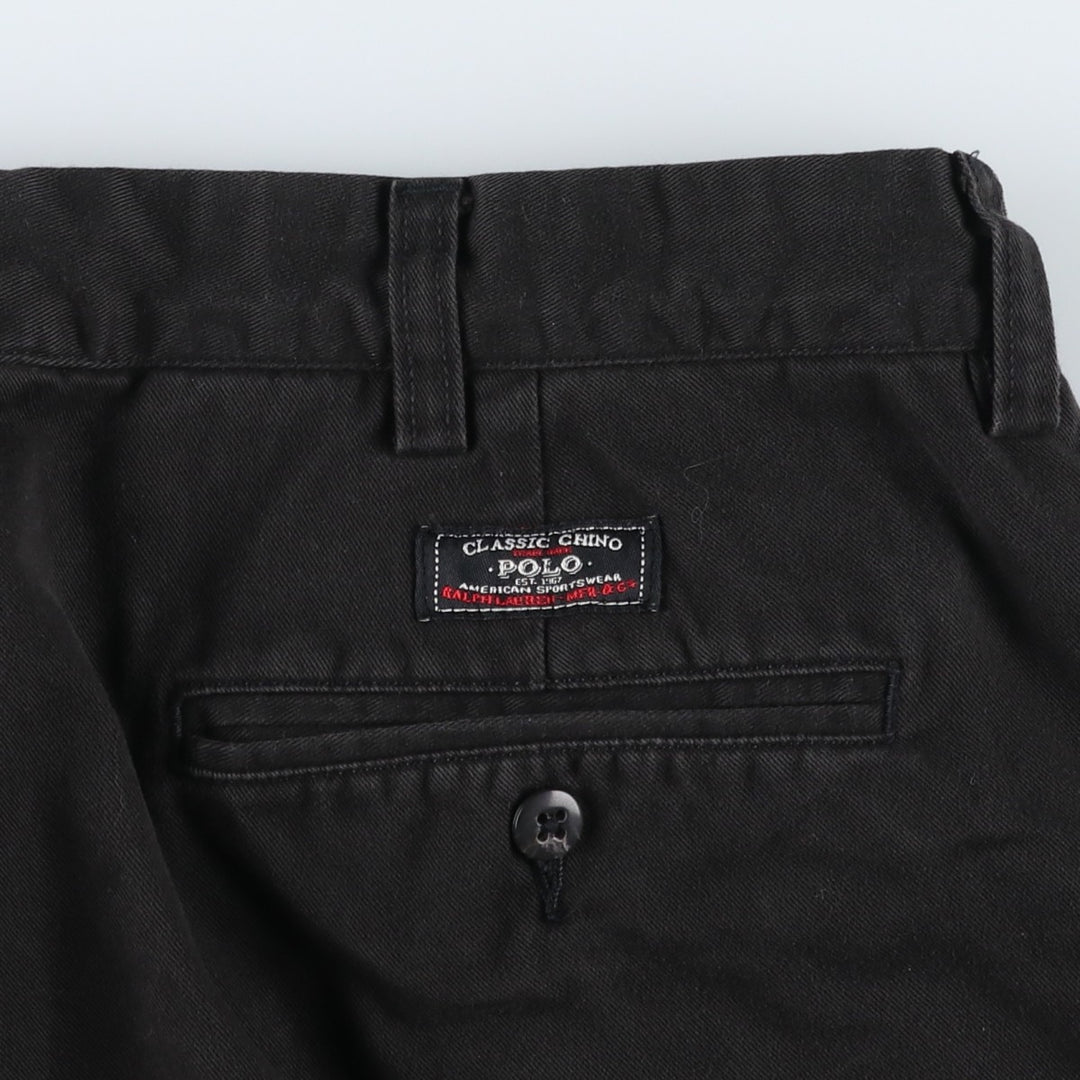 Ralph Lauren POLO by Ralph Lauren PROSPECT PANT Chino pants for men, equivalent to w35 cotton black type Vintage Second Hand