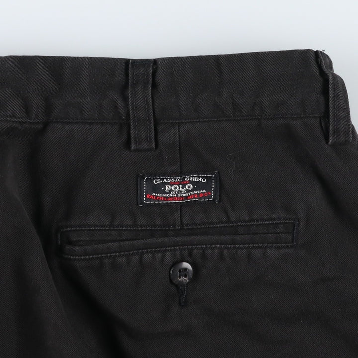 Ralph Lauren POLO by Ralph Lauren PROSPECT PANT Chino pants for men, equivalent to w35 cotton black type Vintage Second Hand