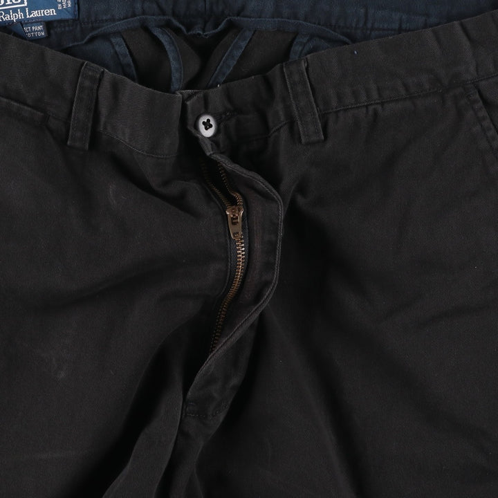 Ralph Lauren POLO by Ralph Lauren PROSPECT PANT Chino pants for men, equivalent to w35 cotton black type Vintage Second Hand