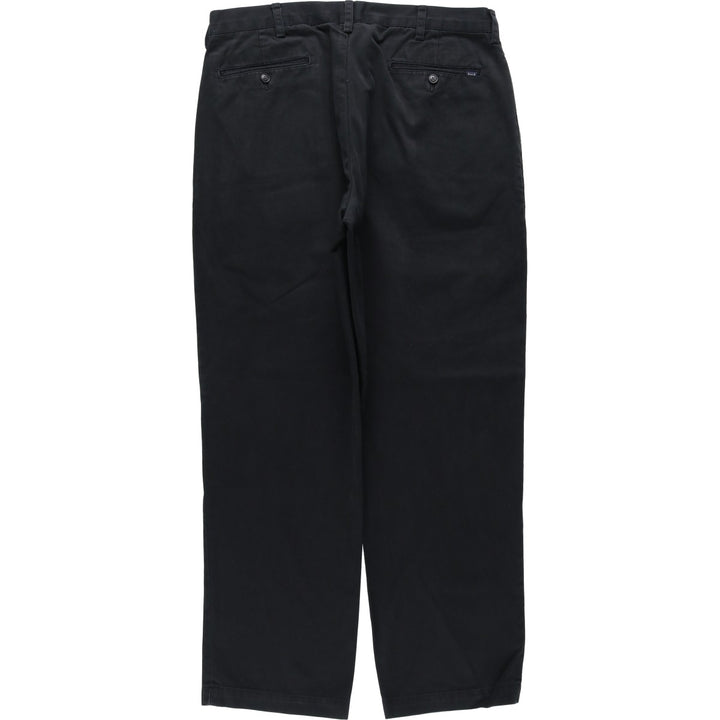 Ralph Lauren POLO by Ralph Lauren CLASSIC FIT Two-Pleat Chino Pants, Men's Size W35 (approx.) cotton black type Vintage Second Hand