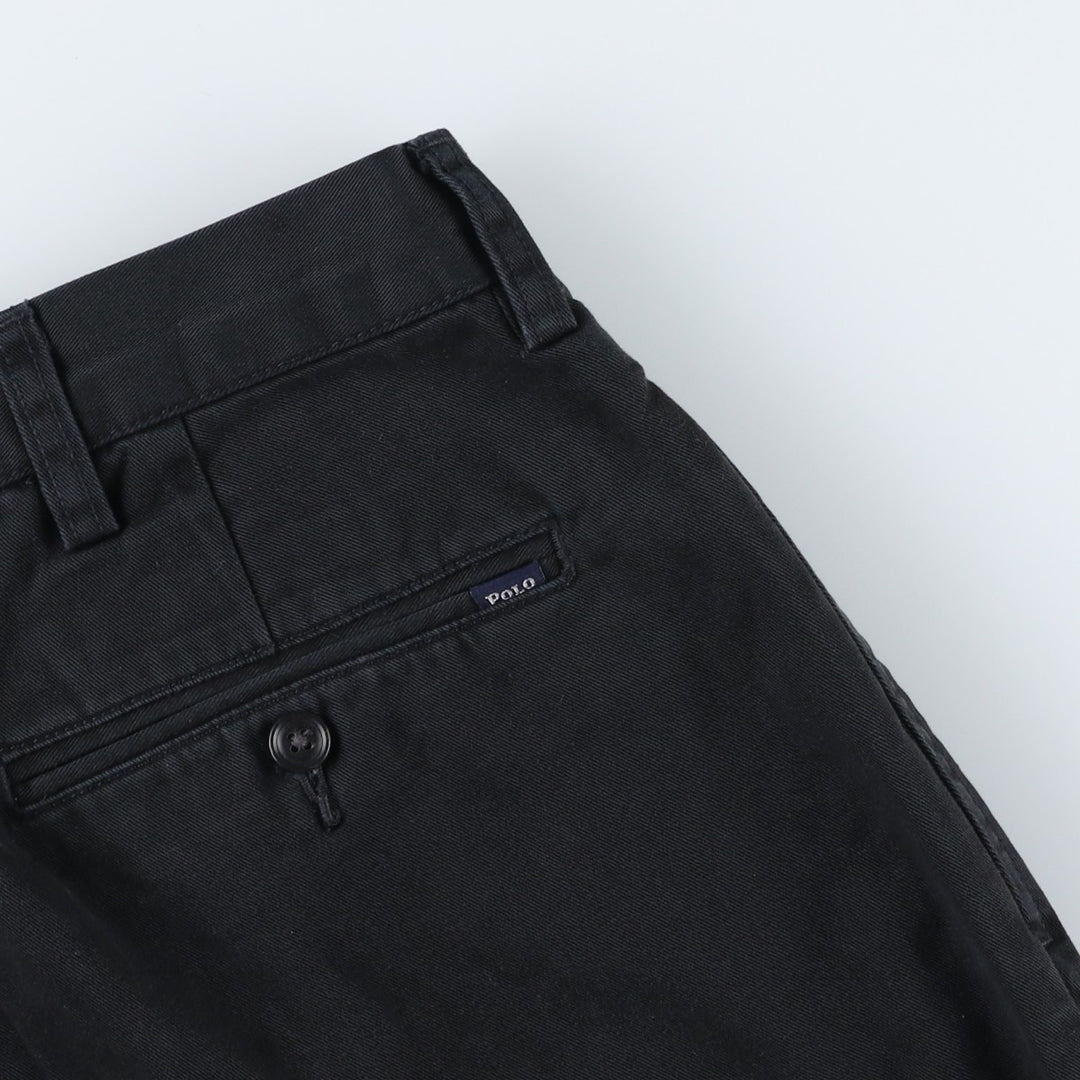 Ralph Lauren POLO by Ralph Lauren CLASSIC FIT Two-Pleat Chino Pants, Men's Size W35 (approx.) cotton black type Vintage Second Hand