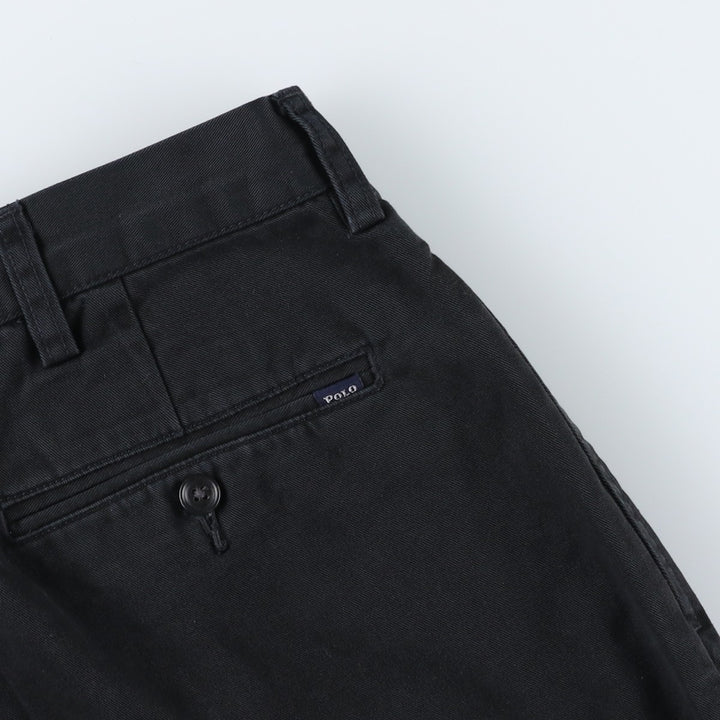 Ralph Lauren POLO by Ralph Lauren CLASSIC FIT Two-Pleat Chino Pants, Men's Size W35 (approx.) cotton black type Vintage Second Hand