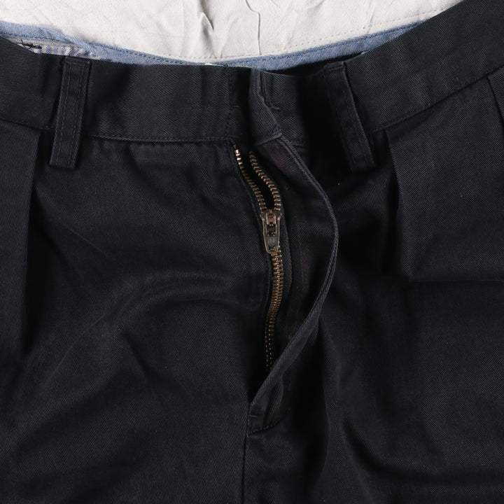 Ralph Lauren POLO by Ralph Lauren CLASSIC FIT Two-Pleat Chino Pants, Men's Size W35 (approx.) cotton black type Vintage Second Hand