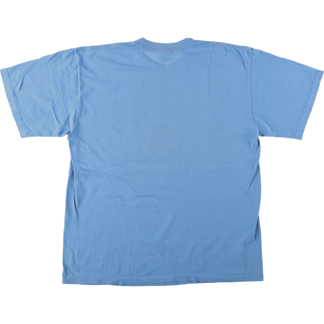 2000'S The Cotton Exchange NORTH CAROLINA University of North Carolina College T-shirt, Made in USA, Men's XL equivalent. cotton Blue type light blue Vintage Second Hand