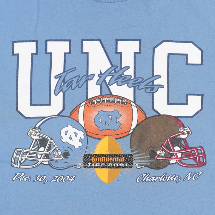 2000'S The Cotton Exchange NORTH CAROLINA University of North Carolina College T-shirt, Made in USA, Men's XL equivalent. cotton Blue type light blue Vintage Second Hand