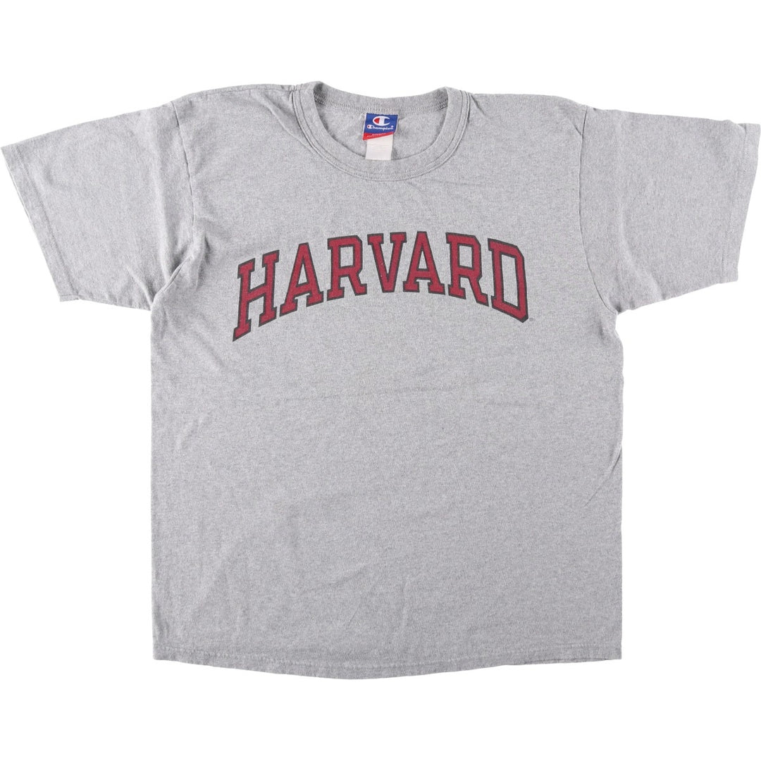 90'S Champion Harvard University College T-shirt, Men's Size L (approx.), Vintage cotton gray type Vintage Second Hand