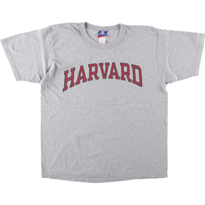 90'S Champion Harvard University College T-shirt, Men's Size L (approx.), Vintage cotton gray type Vintage Second Hand