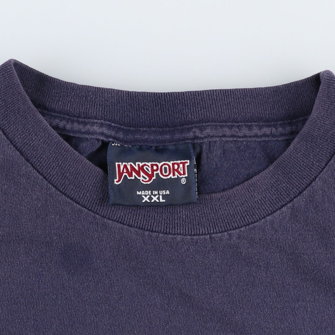 Jansport Dartmouth College T-shirt, Made in USA, Men's XXL equivalent. cotton navy blue type Vintage Second Hand
