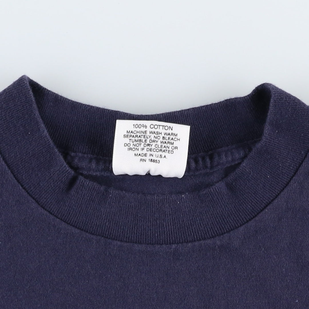 90'S Savvy PENN STATE Pennsylvania State University College T-shirt, Made in USA, Men's Size L (approx.), Vintage cotton navy blue type Vintage Second Hand