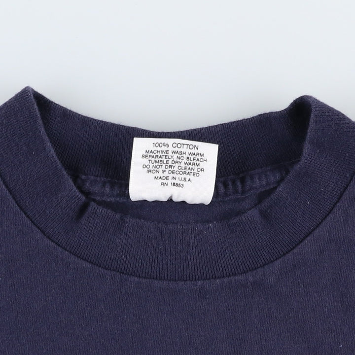 90'S Savvy PENN STATE Pennsylvania State University College T-shirt, Made in USA, Men's Size L (approx.), Vintage cotton navy blue type Vintage Second Hand
