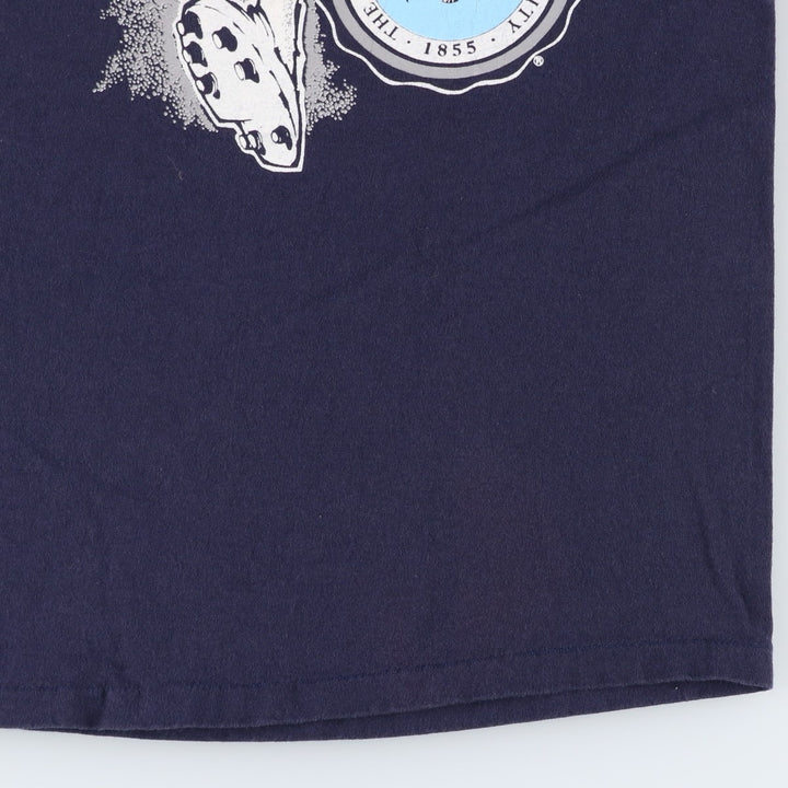 90'S Savvy PENN STATE Pennsylvania State University College T-shirt, Made in USA, Men's Size L (approx.), Vintage cotton navy blue type Vintage Second Hand