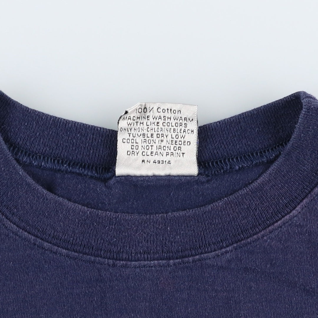90'S GEAR USNA Naval Academy College T-Shirt, Made in USA, Men's Size L (Equivalent), Vintage cotton navy blue type Vintage Second Hand