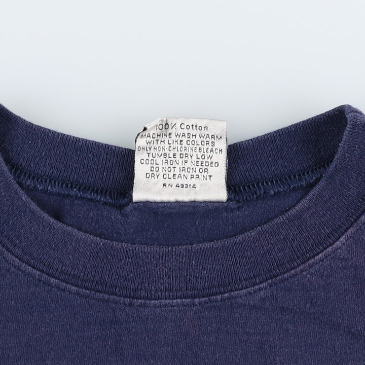 90'S GEAR USNA Naval Academy College T-Shirt, Made in USA, Men's Size L (Equivalent), Vintage cotton navy blue type Vintage Second Hand