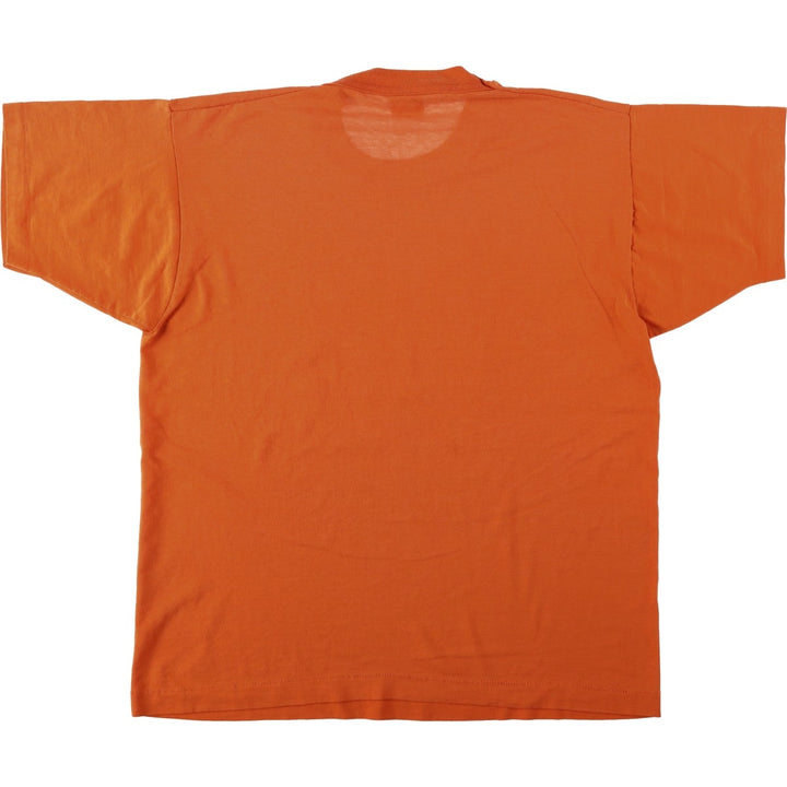 90'S Fruit of the Loom Triple Print College T-Shirt, Made in USA, Men's Size L (Equivalent), Vintage cotton orange type Vintage Second Hand