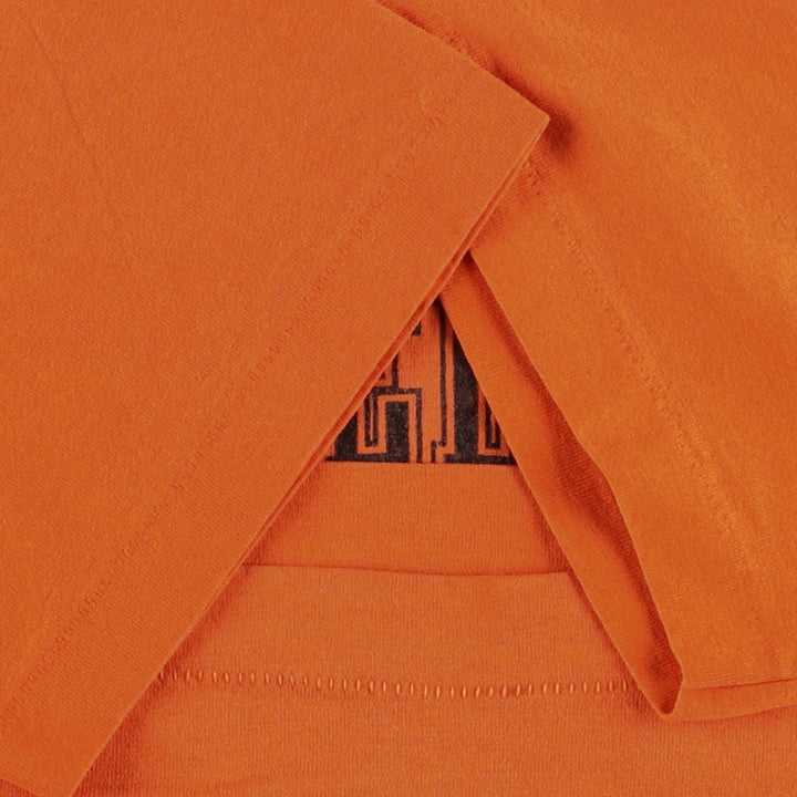 90'S Fruit of the Loom Triple Print College T-Shirt, Made in USA, Men's Size L (Equivalent), Vintage cotton orange type Vintage Second Hand