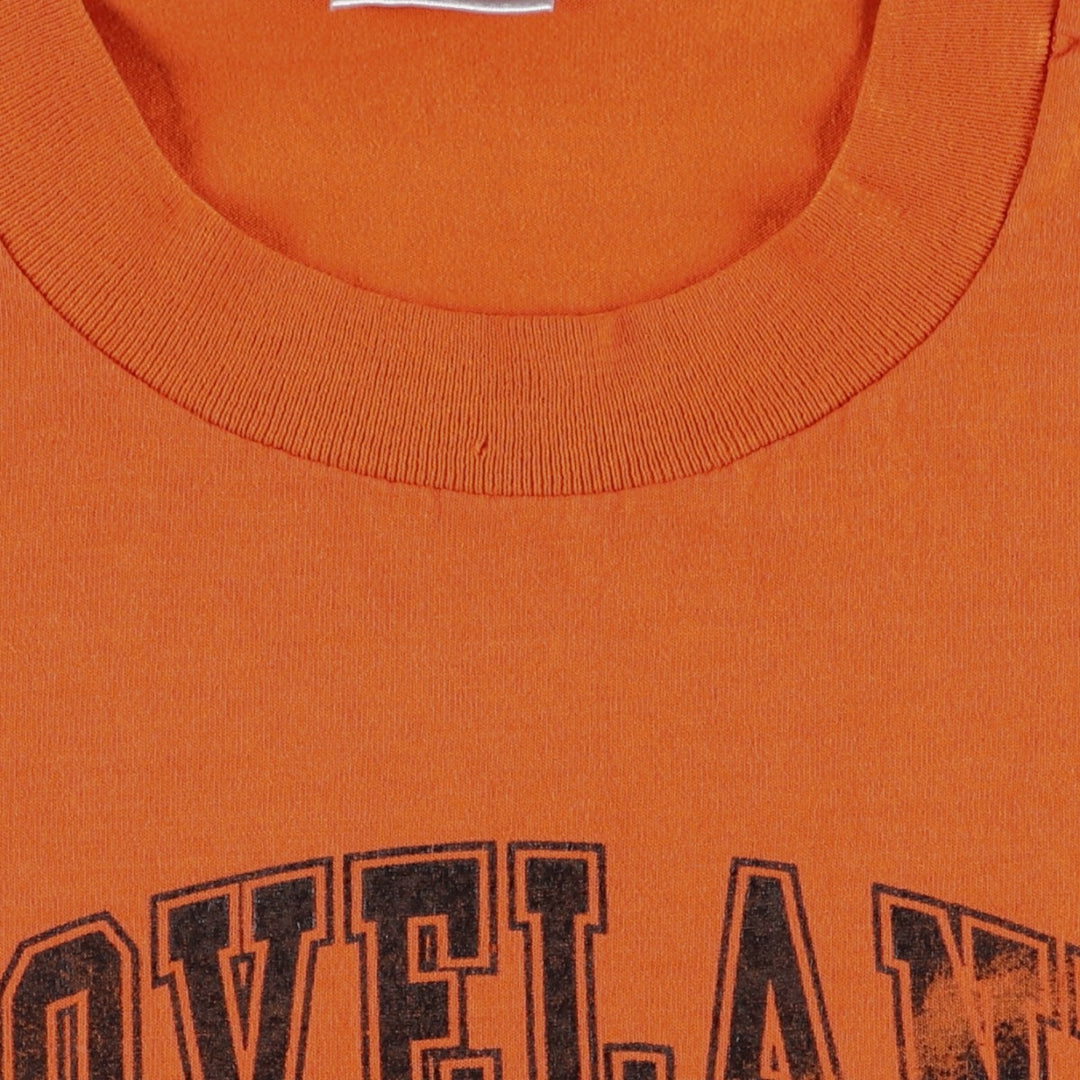 90'S Fruit of the Loom Triple Print College T-Shirt, Made in USA, Men's Size L (Equivalent), Vintage cotton orange type Vintage Second Hand