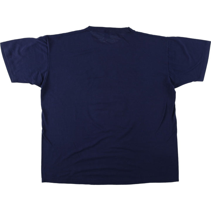 90'S Russell College T-shirt, Made in USA, Men's XL, Vintage polyester navy blue type Vintage Second Hand