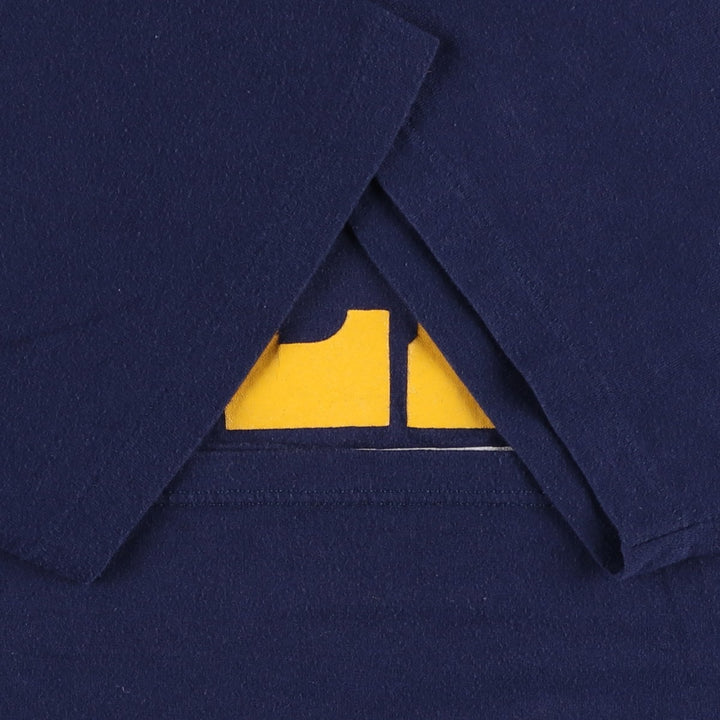 90'S Russell College T-shirt, Made in USA, Men's XL, Vintage polyester navy blue type Vintage Second Hand