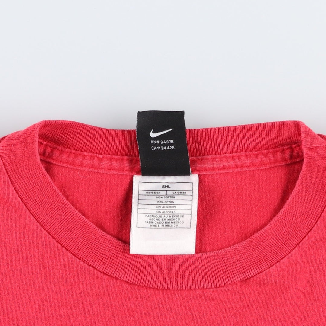 2000'S Nike Team College T-shirt, Men's Size L (approx.) cotton red type Vintage Second Hand