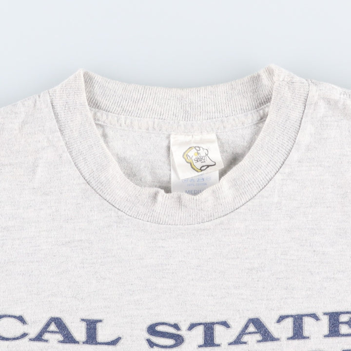 80s-90'S Oh SHiRT College T-shirt, Made in USA, Men's Size M (approx.), Vintage cotton gray type Vintage Second Hand