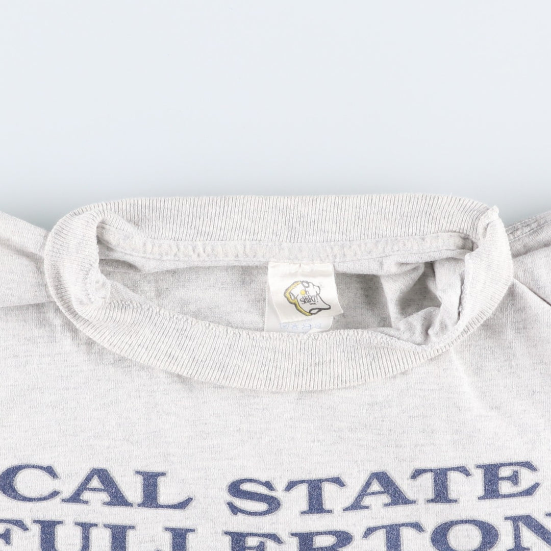 80s-90'S Oh SHiRT College T-shirt, Made in USA, Men's Size M (approx.), Vintage cotton gray type Vintage Second Hand